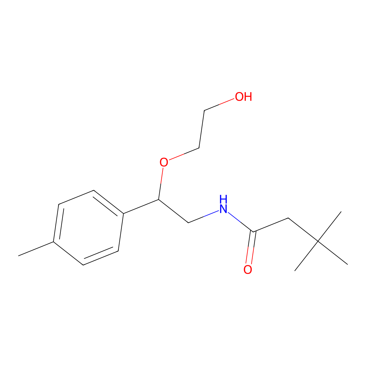 N-(2-(2-hydroxyethoxy)-2-(p-tolyl)ethyl)-3,3-dimethylbutanamide molecular structure, CAS 1798457-53-0