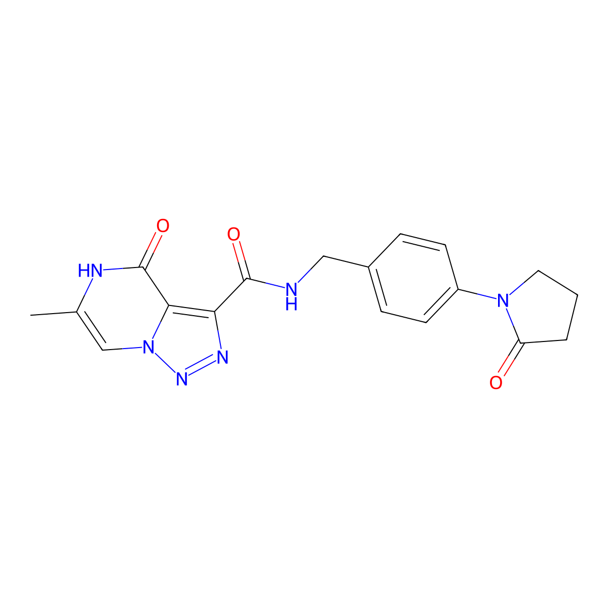 6-methyl-4-oxo-N-[4-(2-oxopyrrolidin-1-yl)benzyl]-4,5-dihydro[1,2,3]triazolo[1,5-a]pyrazine-3-carboxamide molecular structure, CAS 1798457-88-1
