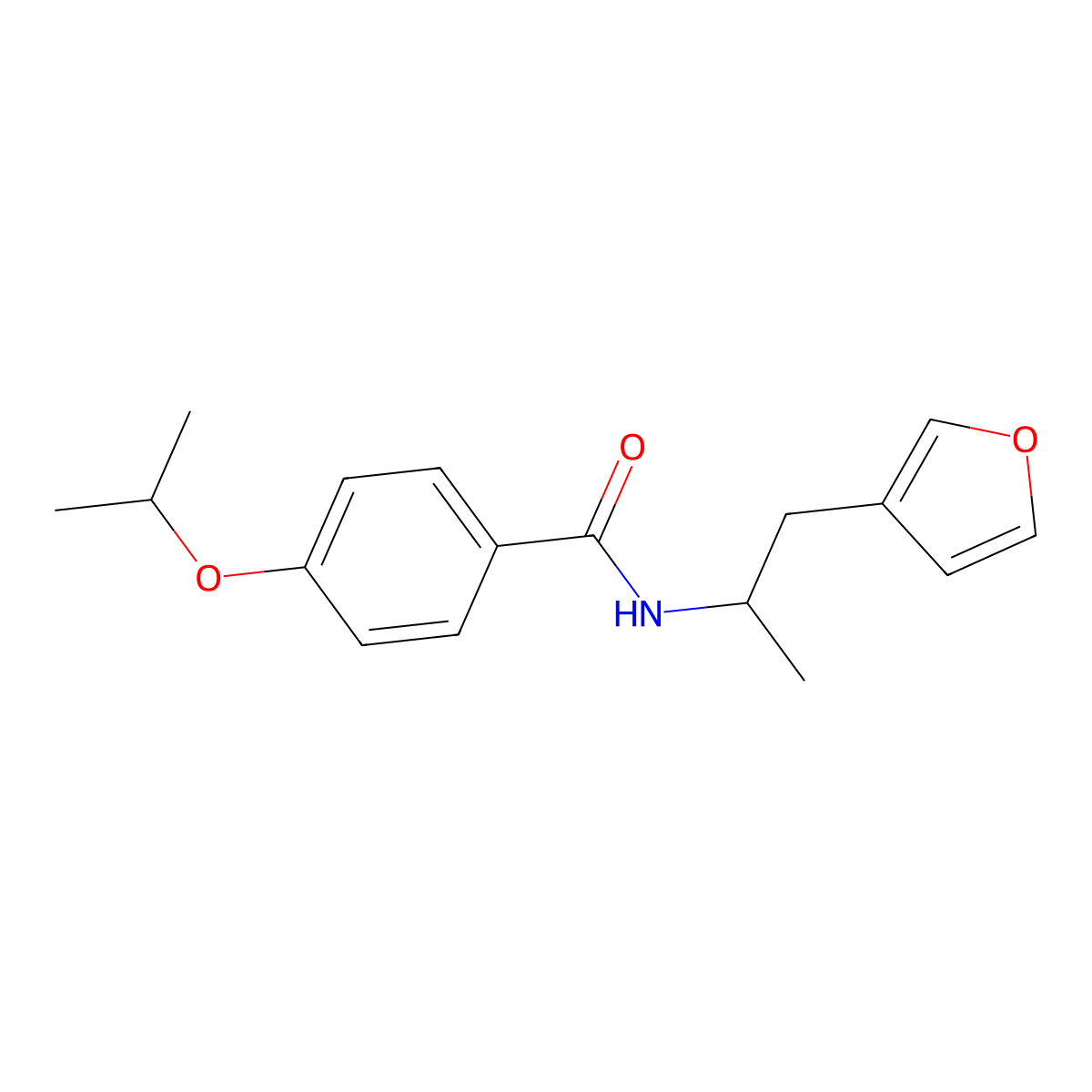 N-(1-(furan-3-yl)propan-2-yl)-4-isopropoxybenzamide molecular structure, CAS 1798458-99-7