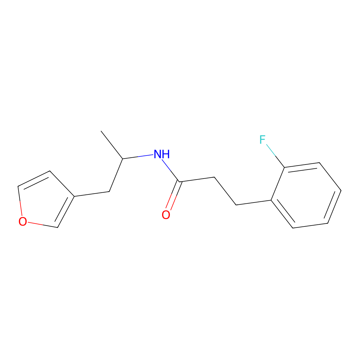 3-(2-fluorophenyl)-N-[1-(furan-3-yl)propan-2-yl]propanamide molecular structure, CAS 1798459-28-5