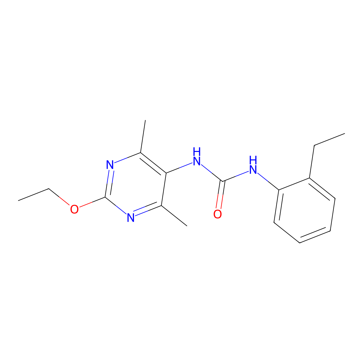 1-(2-Ethoxy-4,6-dimethylpyrimidin-5-yl)-3-(2-ethylphenyl)urea molecular structure, CAS 1798459-30-9