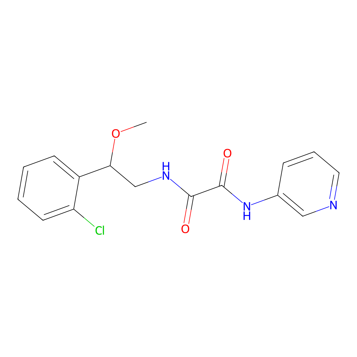 N1-(2-(2-chlorophenyl)-2-methoxyethyl)-N2-(pyridin-3-yl)oxalamide molecular structure, CAS 1798463-41-8