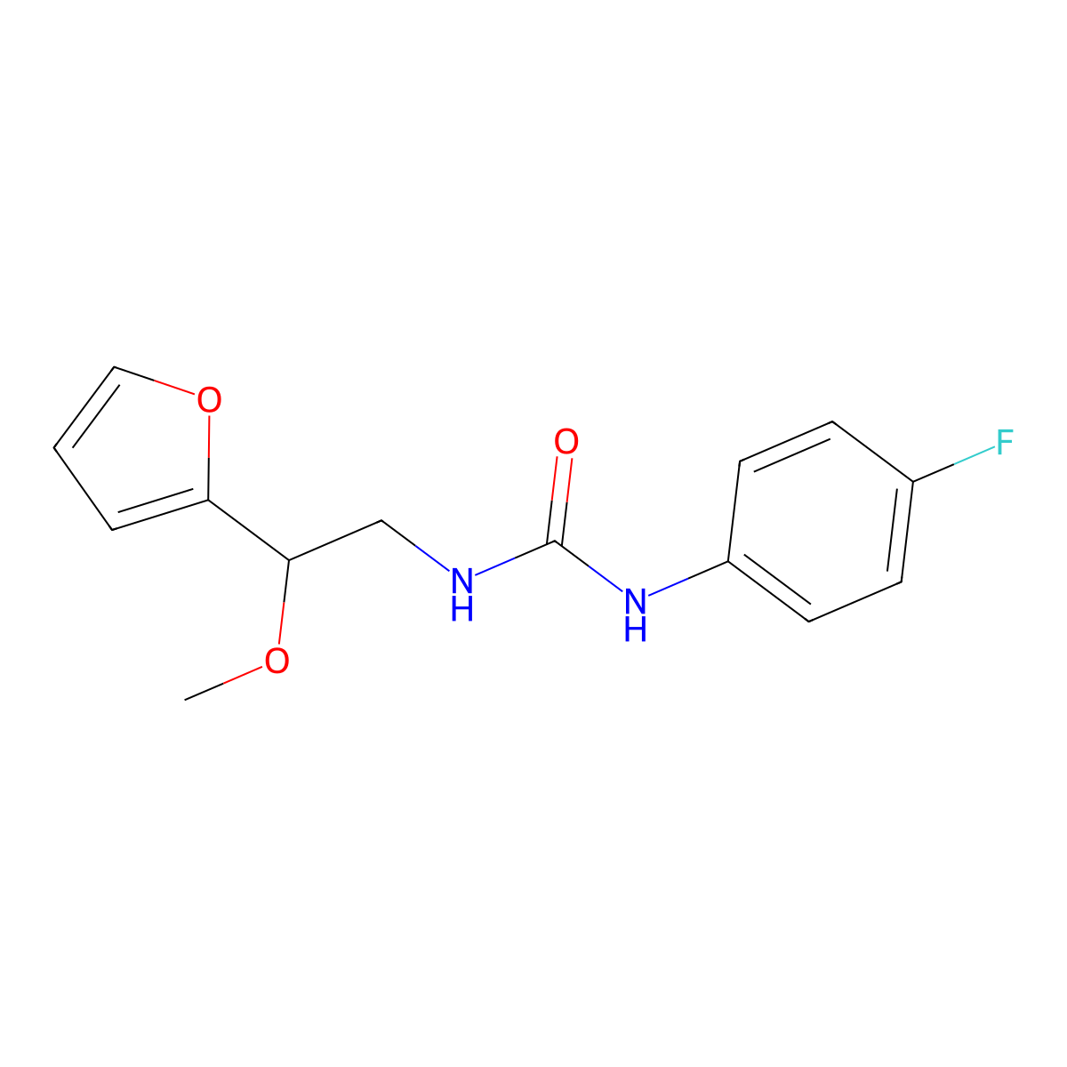1-(4-Fluorophenyl)-3-[2-(furan-2-yl)-2-methoxyethyl]urea molecular structure, CAS 1798463-99-6
