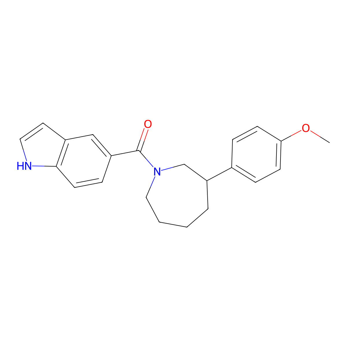 (1H-indol-5-yl)(3-(4-methoxyphenyl)azepan-1-yl)methanone molecular structure, CAS 1798464-73-9