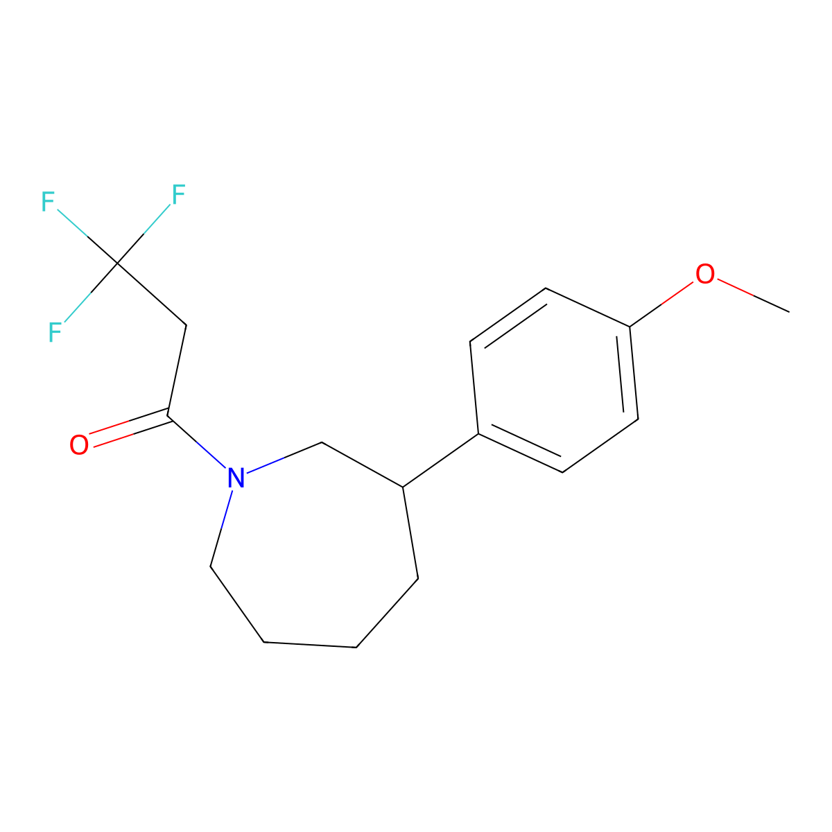 3,3,3-Trifluoro-1-[3-(4-methoxyphenyl)azepan-1-yl]propan-1-one molecular structure, CAS 1798464-89-7
