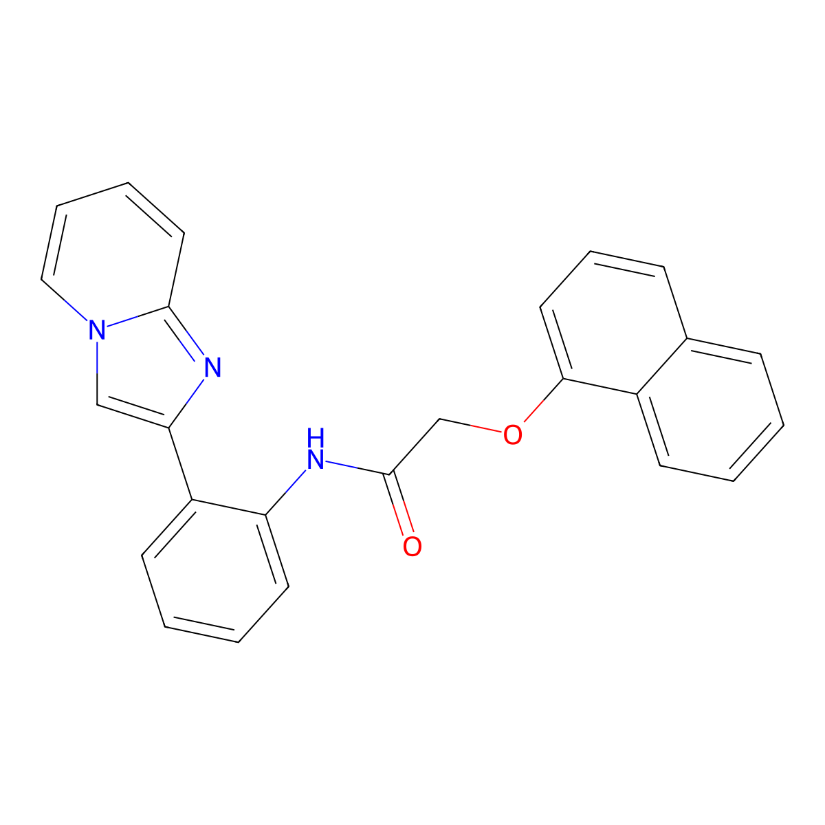 N-(2-{imidazo[1,2-a]pyridin-2-yl}phenyl)-2-(naphthalen-1-yloxy)acetamide molecular structure, CAS 1798465-37-8