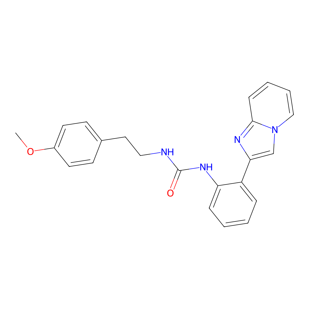 1-(2-(Imidazo[1,2-a]pyridin-2-yl)phenyl)-3-(4-methoxyphenethyl)urea molecular structure, CAS 1798465-84-5