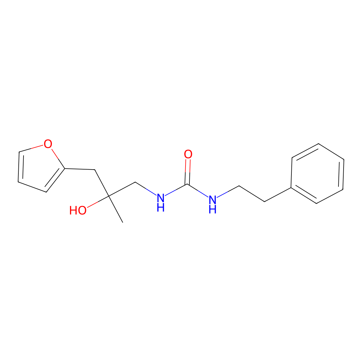 1-(3-(Furan-2-yl)-2-hydroxy-2-methylpropyl)-3-phenethylurea molecular structure, CAS 1798483-81-4