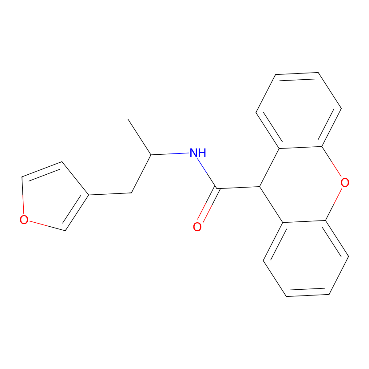 N-[1-(furan-3-yl)propan-2-yl]-9H-xanthene-9-carboxamide molecular structure, CAS 1798486-44-8