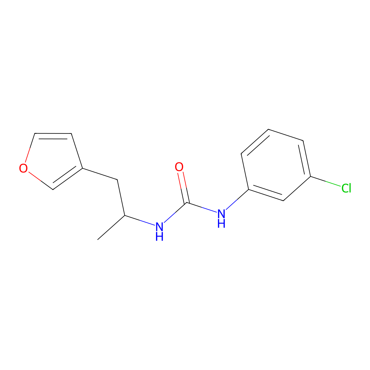 1-(3-Chlorophenyl)-3-[1-(furan-3-yl)propan-2-yl]urea molecular structure, CAS 1798486-52-8
