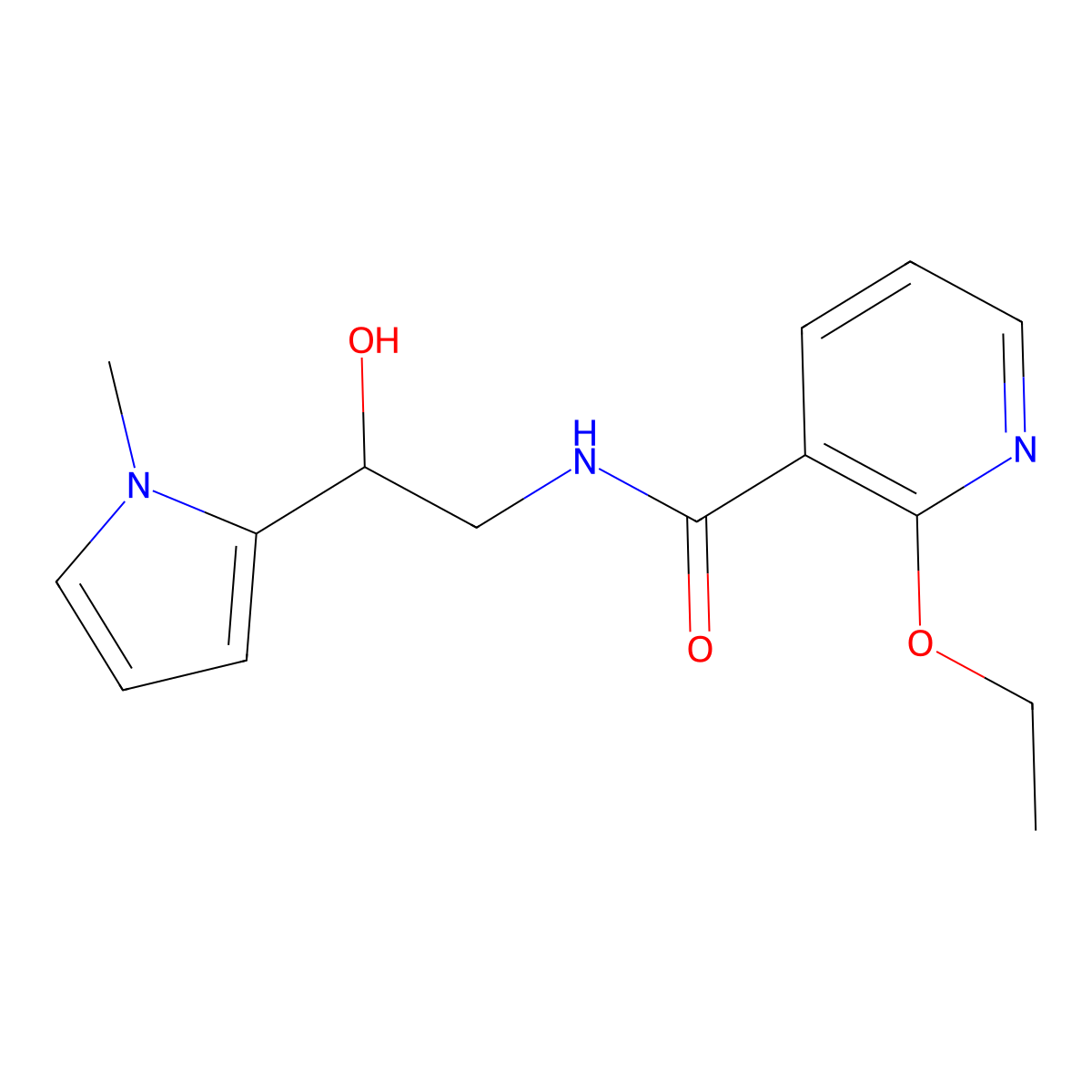 2-ethoxy-N-(2-hydroxy-2-(1-methyl-1H-pyrrol-2-yl)ethyl)nicotinamide molecular structure, CAS 1798488-33-1