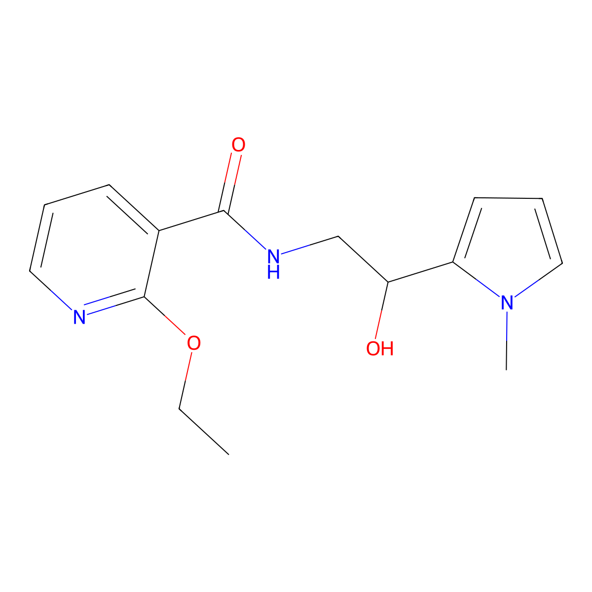 2-ethoxy-N-(2-hydroxy-2-(1-methyl-1H-pyrrol-2-yl)ethyl)nicotinamide molecular structure, CAS 1798488-33-1