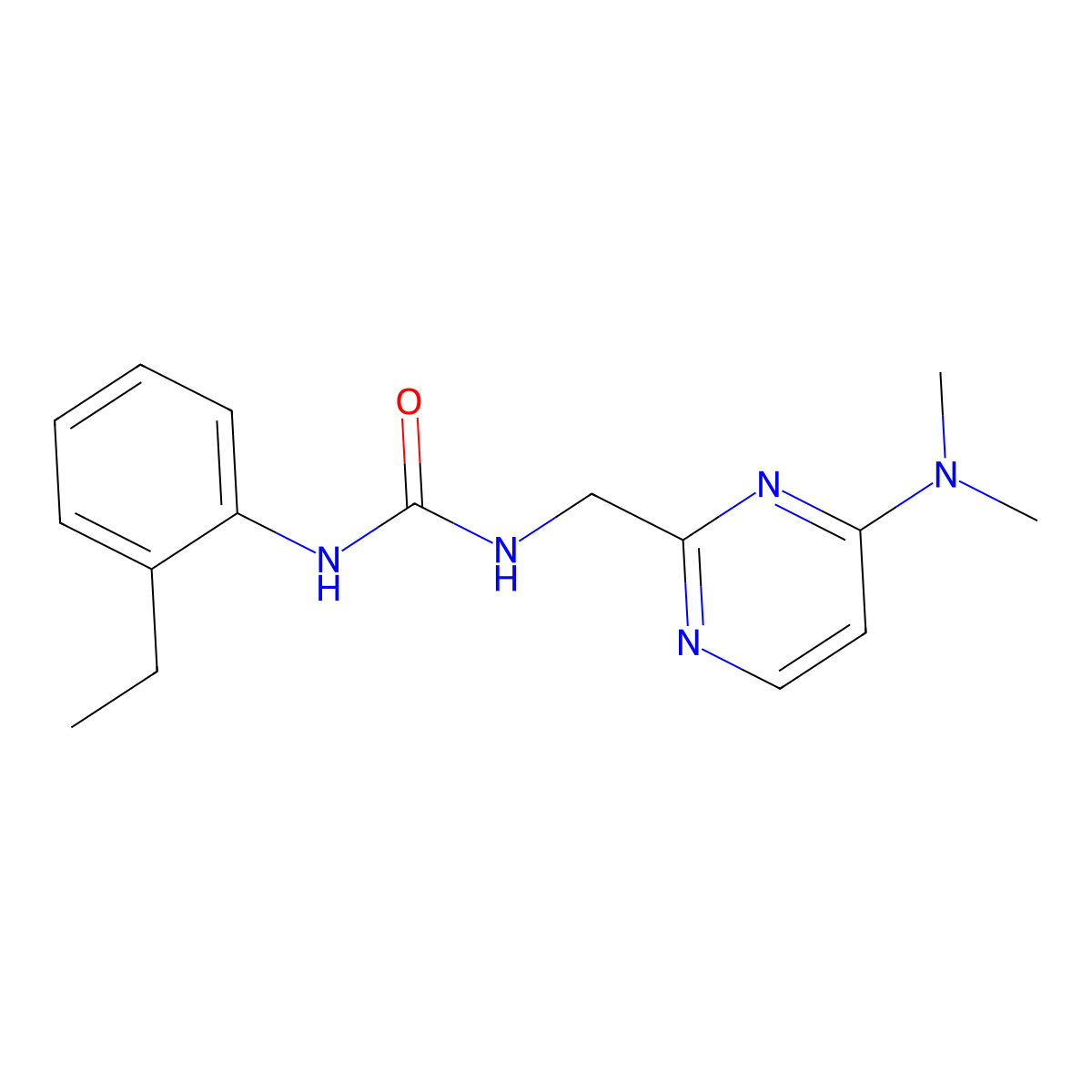 1-((4-(Dimethylamino)pyrimidin-2-yl)methyl)-3-(2-ethylphenyl)urea molecular structure, CAS 1798490-07-9