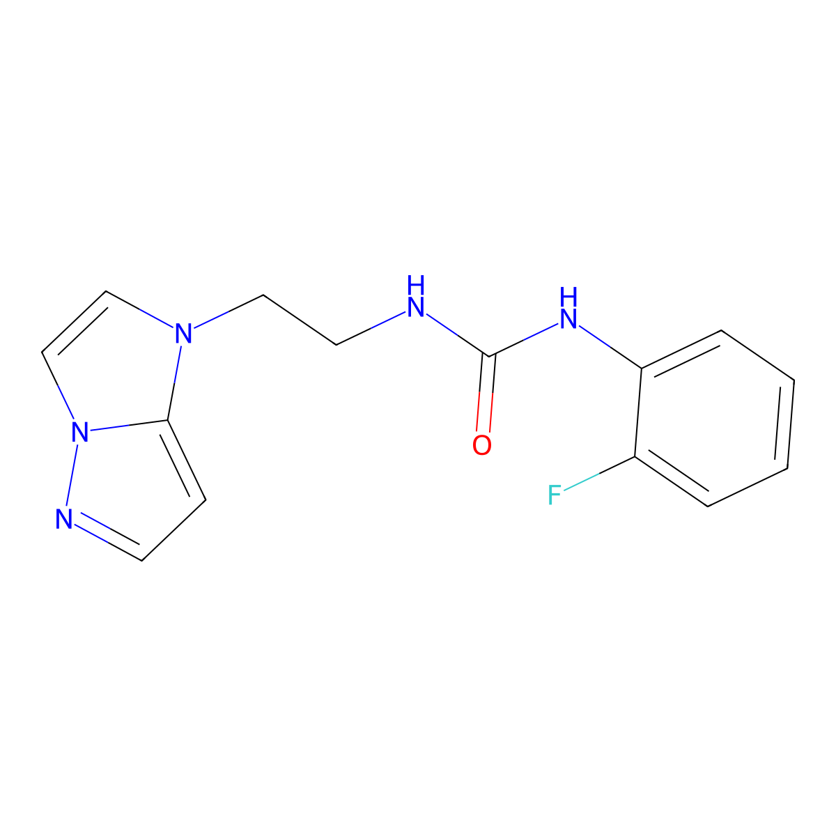 1-(2-(1H-imidazo[1,2-b]pyrazol-1-yl)ethyl)-3-(2-fluorophenyl)urea molecular structure, CAS 1798490-27-3