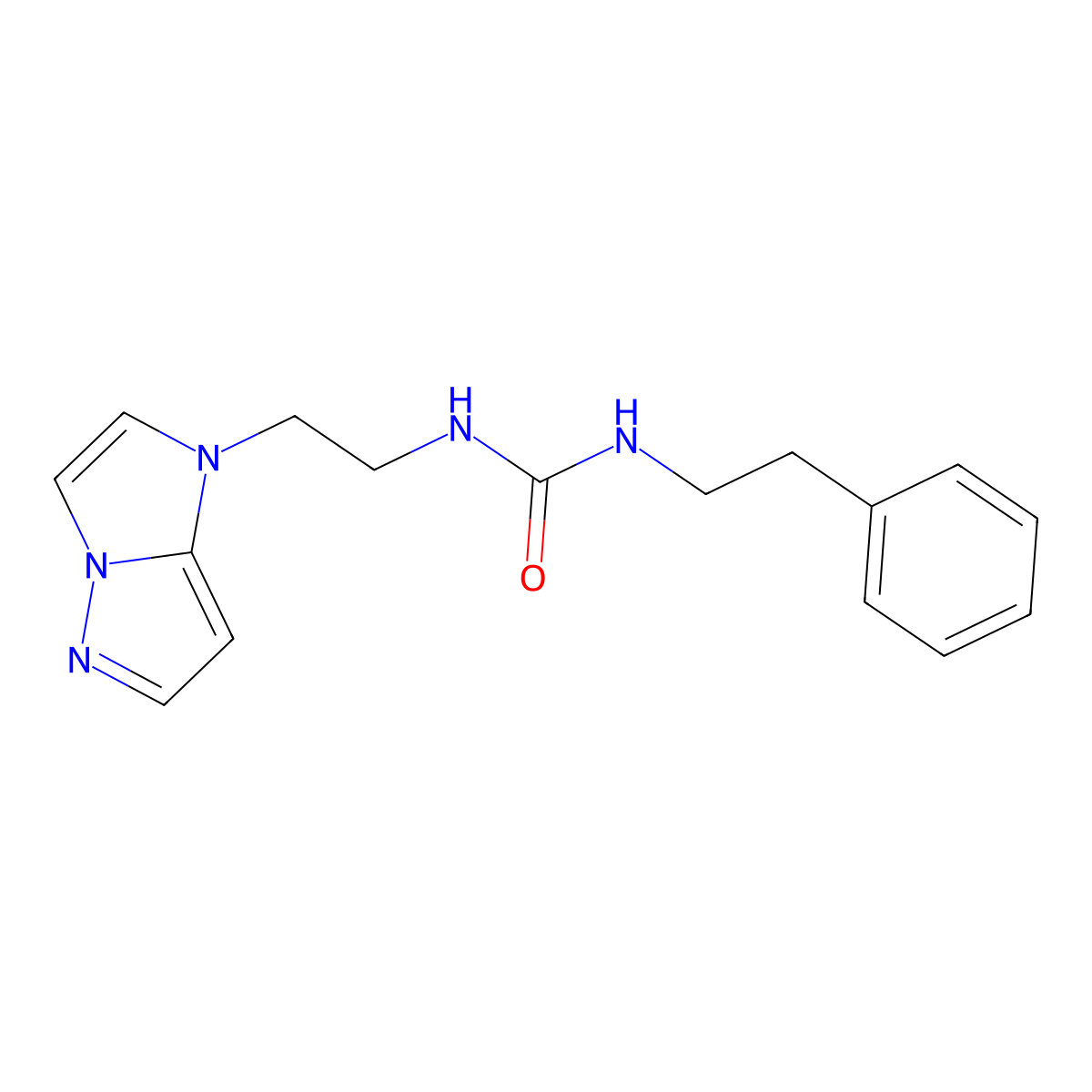 1-(2-(1H-imidazo[1,2-b]pyrazol-1-yl)ethyl)-3-phenethylurea molecular structure, CAS 1798490-37-5