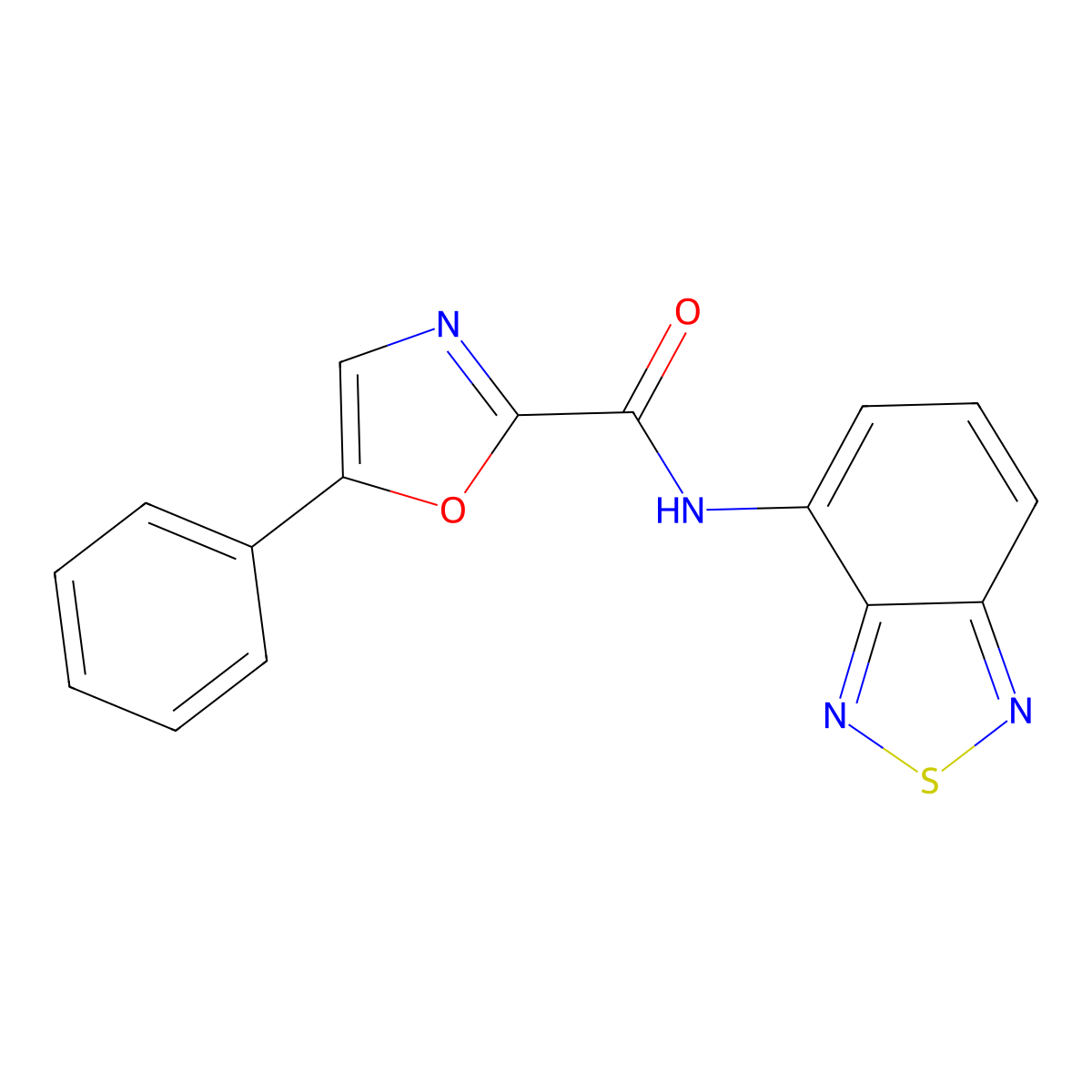 N-(benzo[c][1,2,5]thiadiazol-4-yl)-5-phenyloxazole-2-carboxamide molecular structure, CAS 1798490-54-6