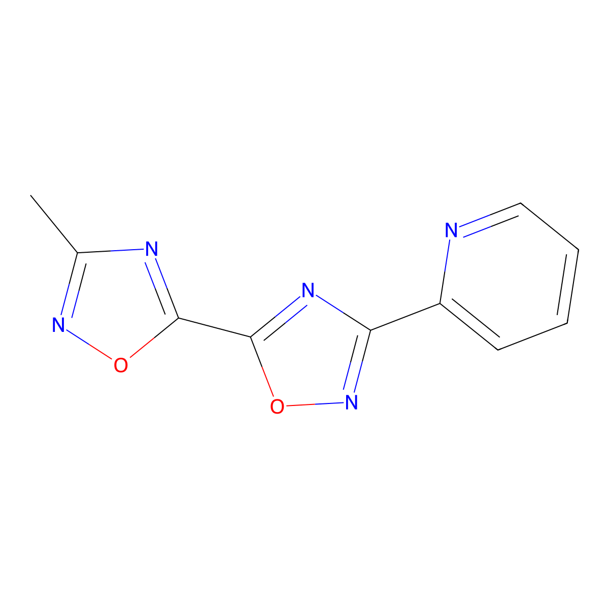3-Methyl-3'-pyridin-2-yl-5,5'-bi-1,2,4-oxadiazole molecular structure, CAS 1798497-33-2
