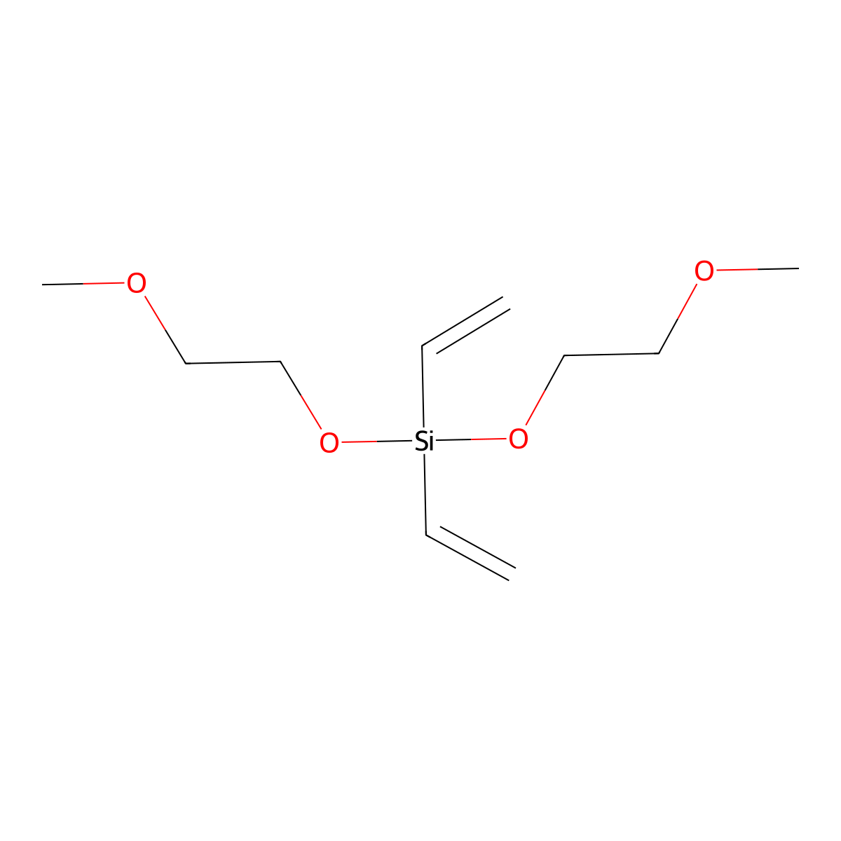 6,6-Divinyl-2,5,7,10-tetraoxa-6-silaundecane molecular structure, CAS 17985-63-6