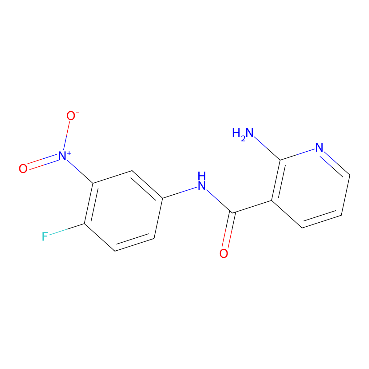 2-amino-N-(4-fluoro-3-nitrophenyl)pyridine-3-carboxamide molecular structure, CAS 1798510-53-8