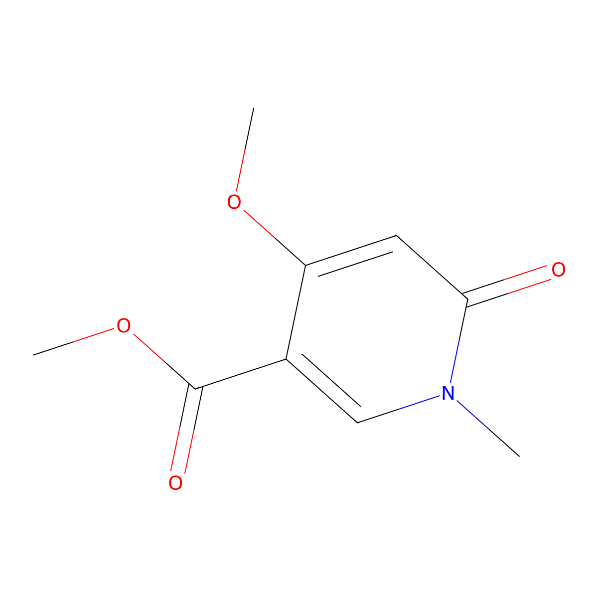 Methyl 4-methoxy-1-methyl-6-oxo-1,6-dihydropyridine-3-carboxylate molecular structure, CAS 1798510-71-0
