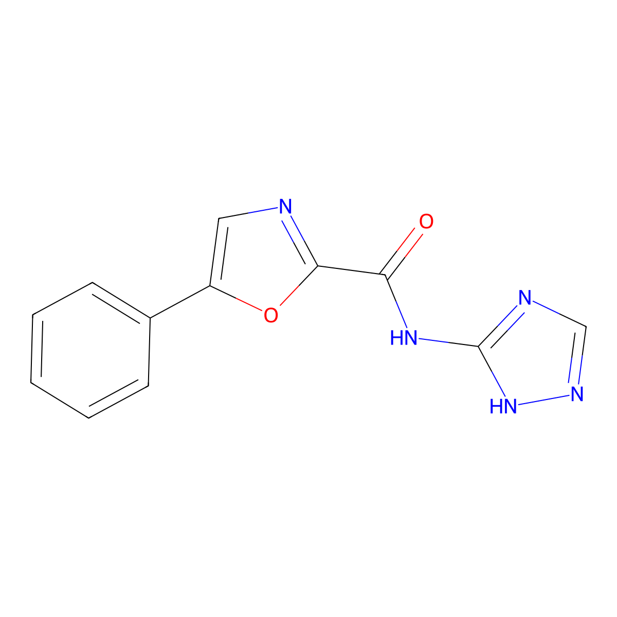 5-phenyl-N-(1H-1,2,4-triazol-5-yl)oxazole-2-carboxamide molecular structure, CAS 1798510-77-6