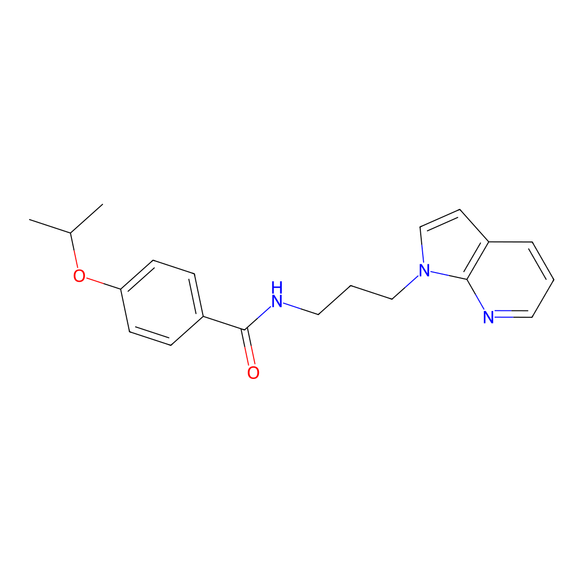 N-(3-(1H-pyrrolo[2,3-b]pyridin-1-yl)propyl)-4-isopropoxybenzamide molecular structure, CAS 1798511-13-3