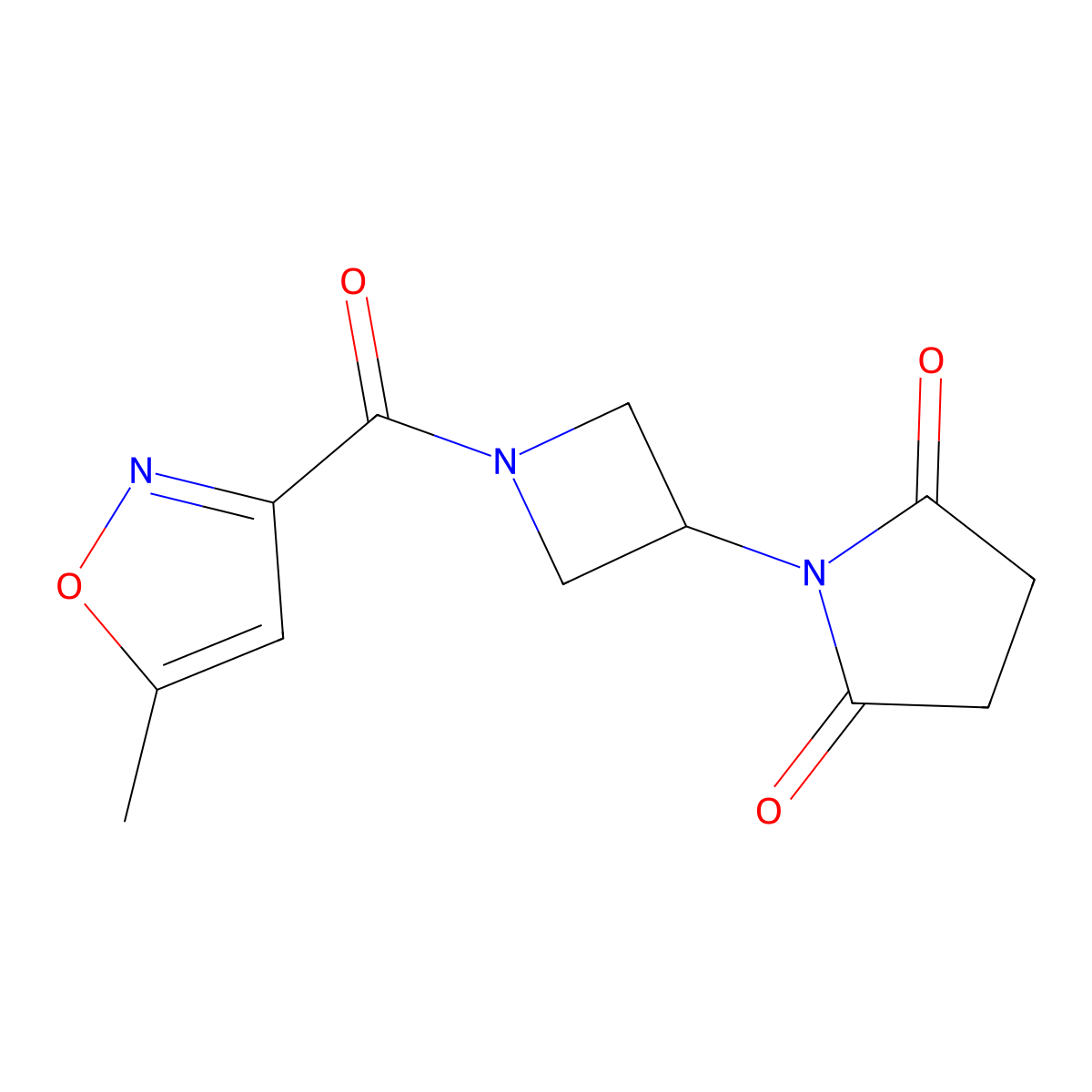 1-(1-(5-Methylisoxazole-3-carbonyl)azetidin-3-yl)pyrrolidine-2,5-dione molecular structure, CAS 1798511-60-0
