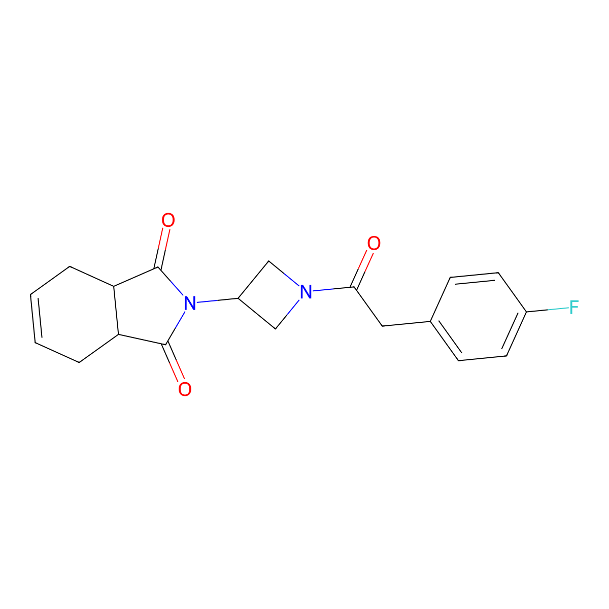 2-(1-(2-(4-fluorophenyl)acetyl)azetidin-3-yl)-3a,4,7,7a-tetrahydro-1H-isoindole-1,3(2H)-dione molecular structure, CAS 1798511-71-3