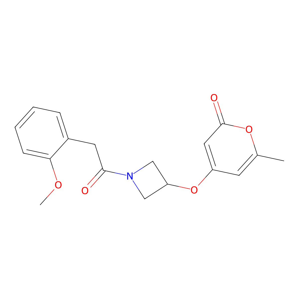 4-({1-[2-(2-methoxyphenyl)acetyl]azetidin-3-yl}oxy)-6-methyl-2H-pyran-2-one molecular structure, CAS 1798512-27-2