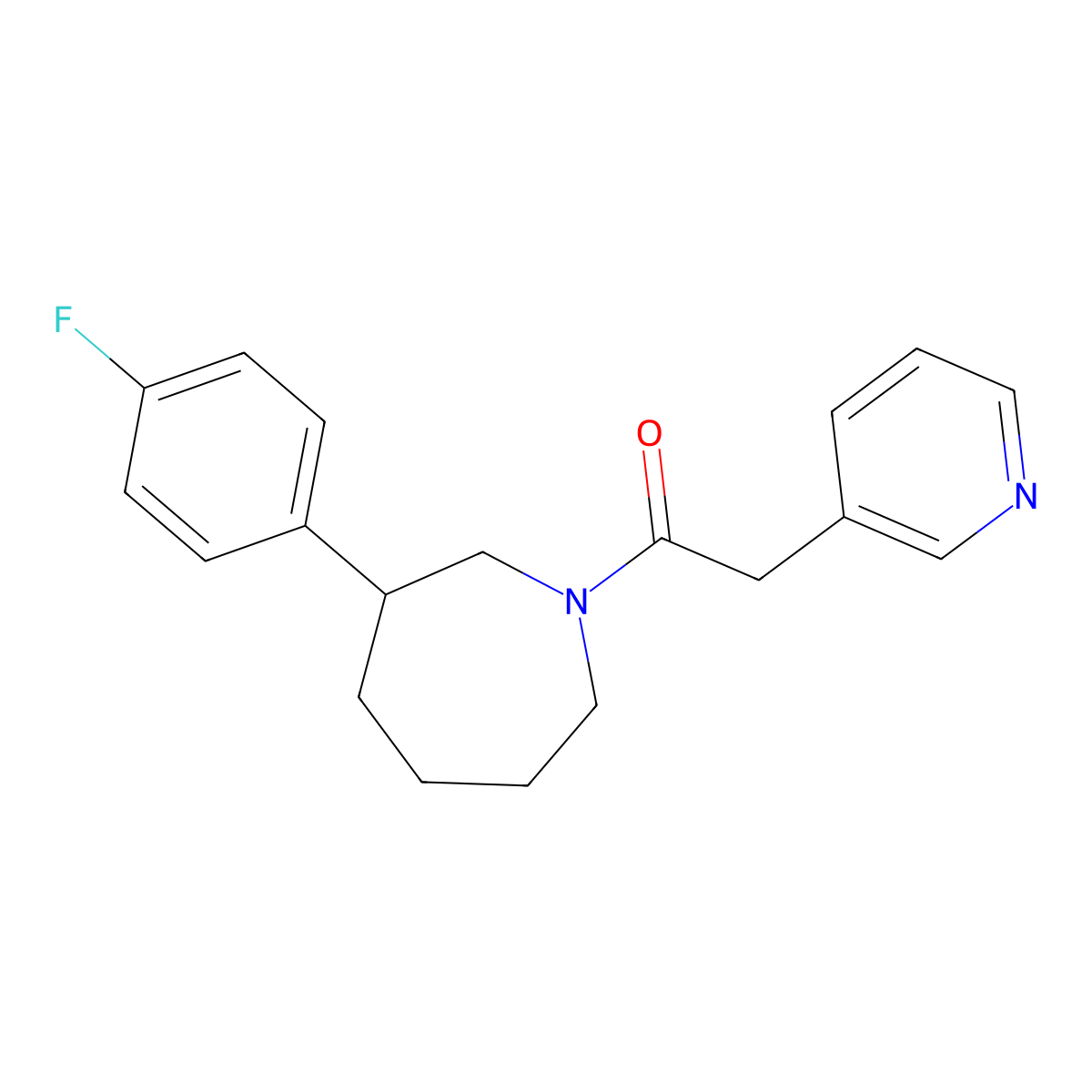 1-(3-(4-Fluorophenyl)azepan-1-yl)-2-(pyridin-3-yl)ethanone molecular structure, CAS 1798512-81-8