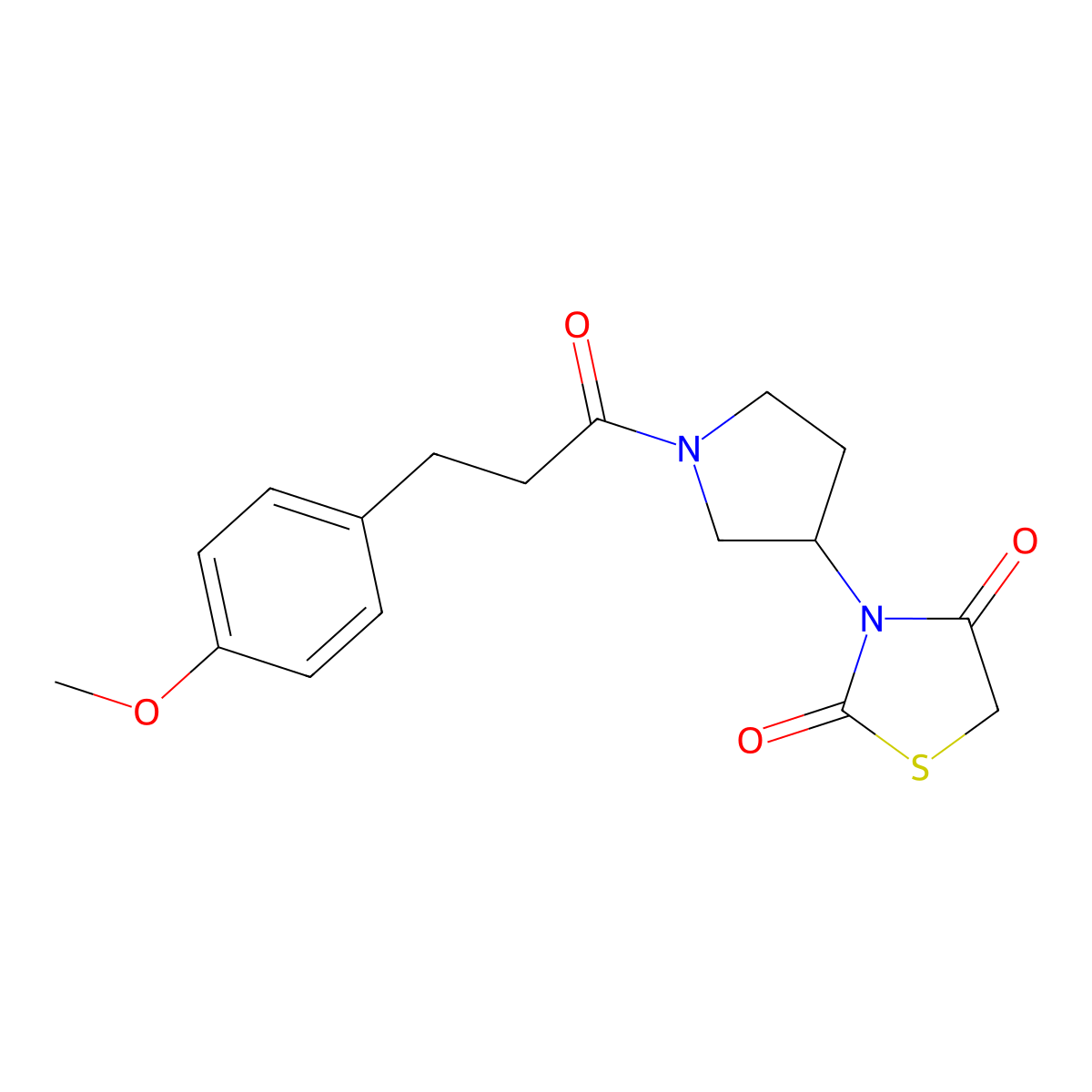 3-(1-(3-(4-Methoxyphenyl)propanoyl)pyrrolidin-3-yl)thiazolidine-2,4-dione molecular structure, CAS 1798513-35-5