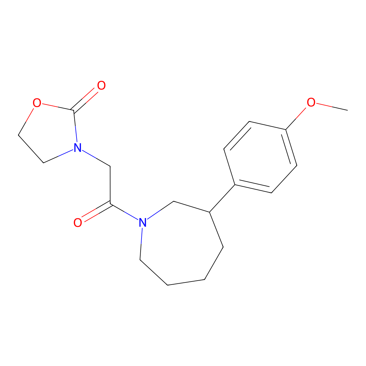 3-(2-(3-(4-Methoxyphenyl)azepan-1-yl)-2-oxoethyl)oxazolidin-2-one molecular structure, CAS 1798513-55-9