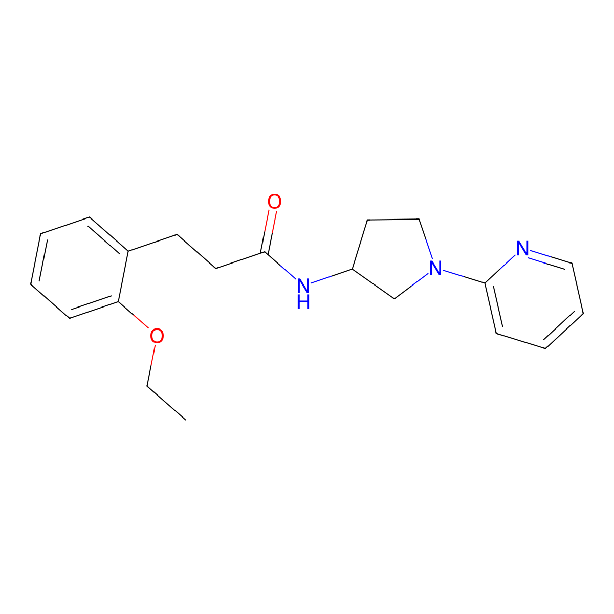 3-(2-ethoxyphenyl)-N-(1-(pyridin-2-yl)pyrrolidin-3-yl)propanamide molecular structure, CAS 1798513-82-2