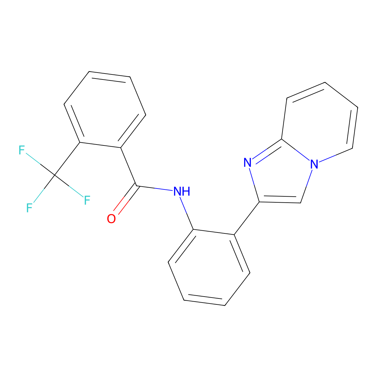 N-(2-(imidazo[1,2-a]pyridin-2-yl)phenyl)-2-(trifluoromethyl)benzamide molecular structure, CAS 1798513-98-0