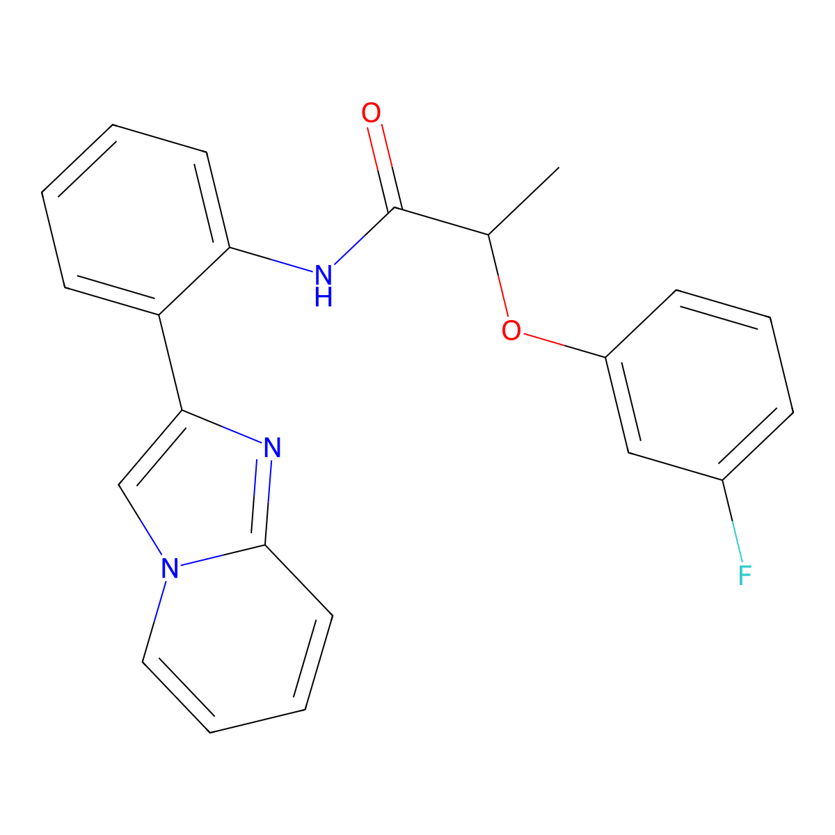 2-(3-fluorophenoxy)-N-(2-(imidazo[1,2-a]pyridin-2-yl)phenyl)propanamide molecular structure, CAS 1798514-38-1