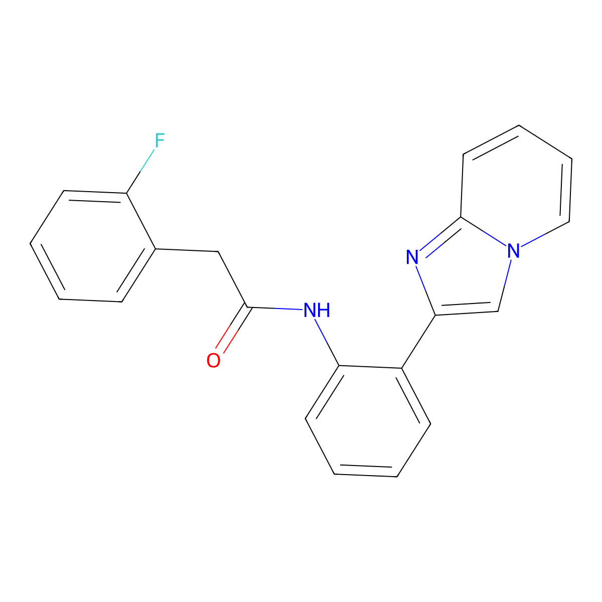 2-(2-fluorophenyl)-N-(2-(imidazo[1,2-a]pyridin-2-yl)phenyl)acetamide molecular structure, CAS 1798514-44-9