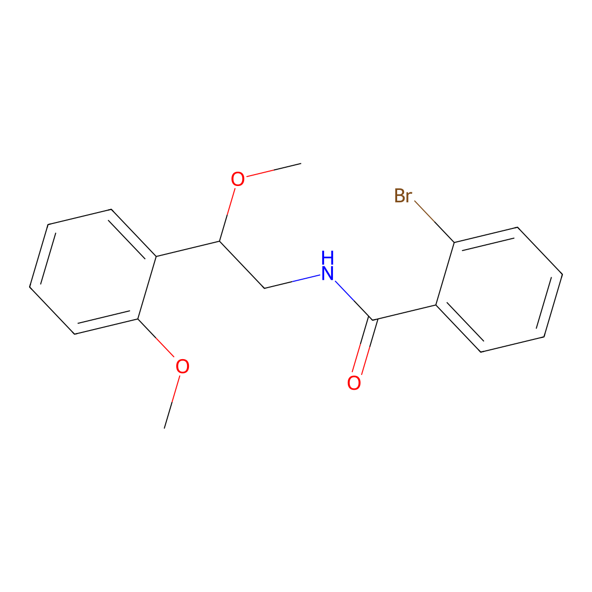 2-bromo-N-[2-methoxy-2-(2-methoxyphenyl)ethyl]benzamide molecular structure, CAS 1798514-73-4