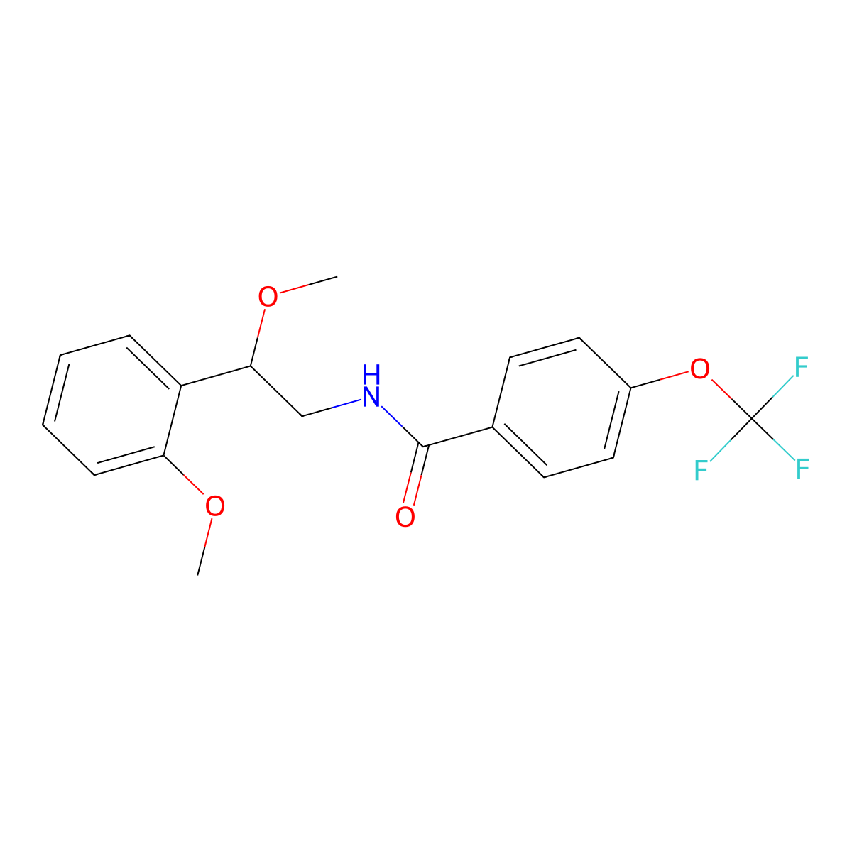 N-[2-methoxy-2-(2-methoxyphenyl)ethyl]-4-(trifluoromethoxy)benzamide molecular structure, CAS 1798514-89-2
