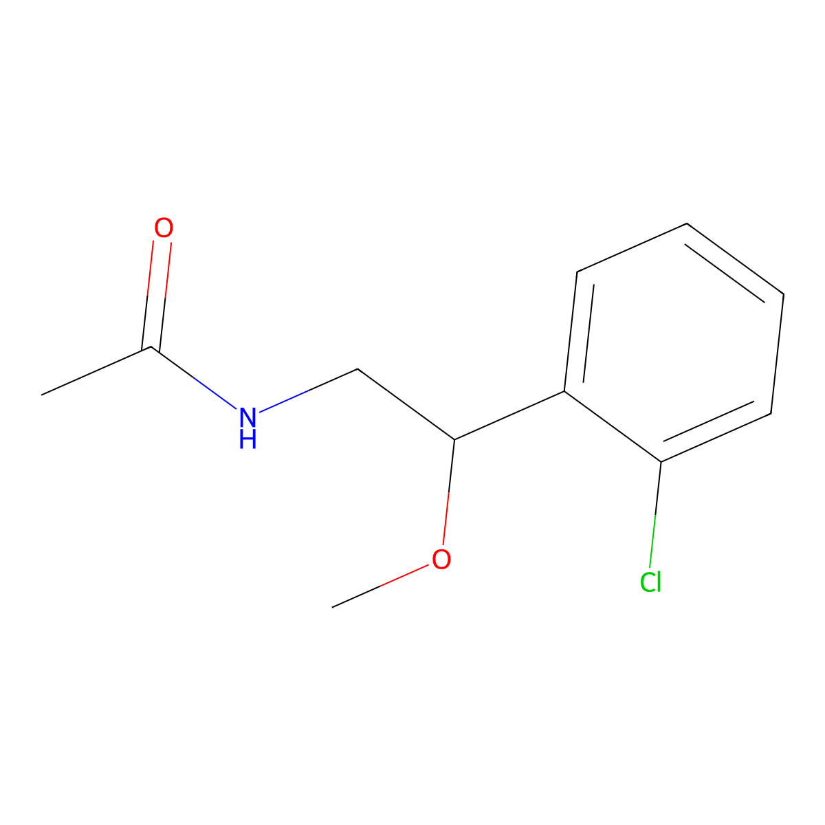 N-[2-(2-chlorophenyl)-2-methoxyethyl]acetamide molecular structure, CAS 1798515-48-6