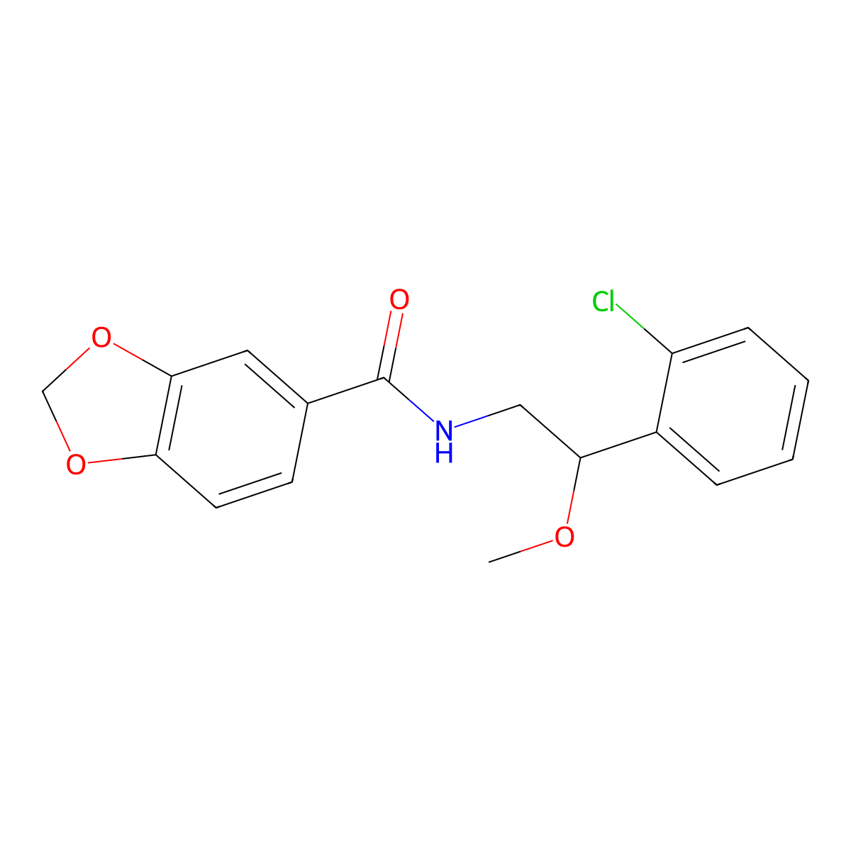 N-(2-(2-chlorophenyl)-2-methoxyethyl)benzo[d][1,3]dioxole-5-carboxamide molecular structure, CAS 1798515-66-8