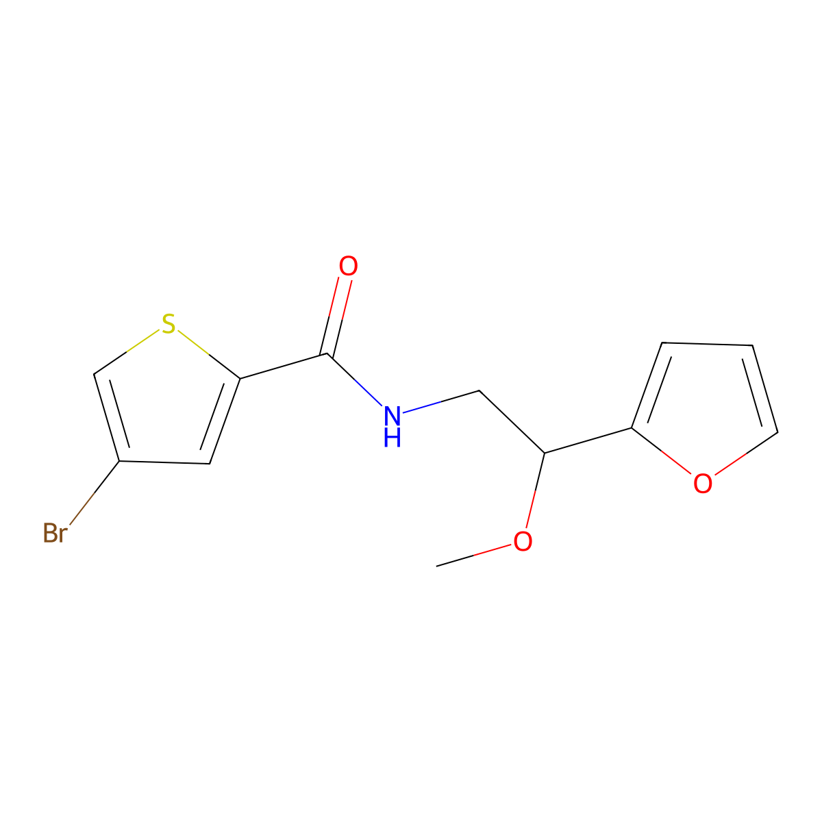 4-bromo-N-[2-(furan-2-yl)-2-methoxyethyl]thiophene-2-carboxamide molecular structure, CAS 1798516-39-8