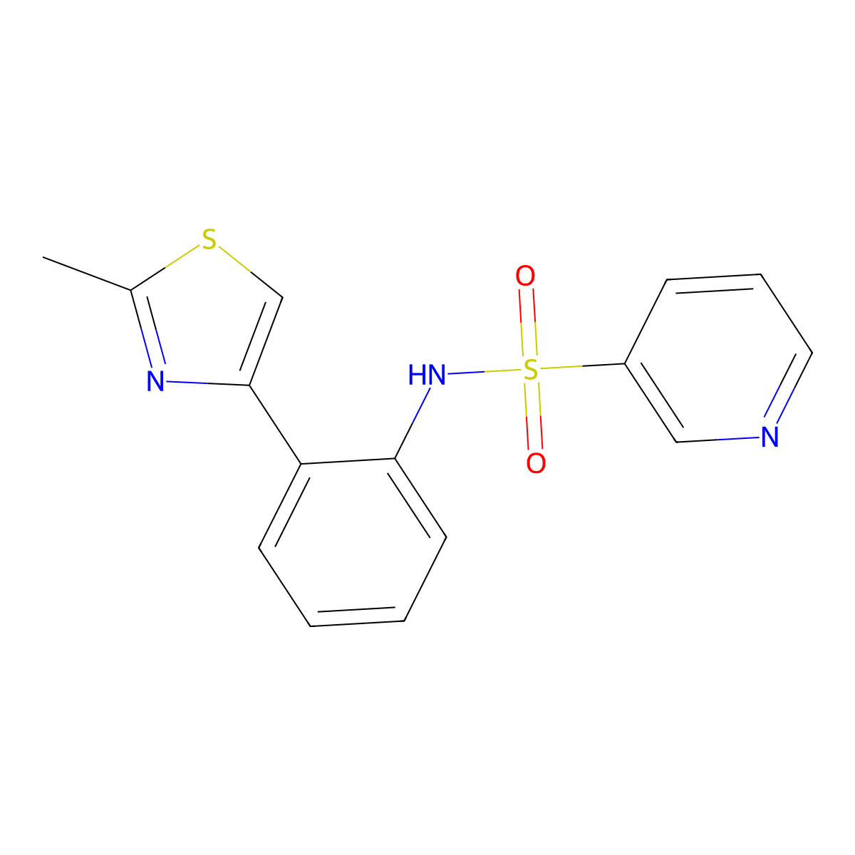 N-(2-(2-methylthiazol-4-yl)phenyl)pyridine-3-sulfonamide molecular structure, CAS 1798516-54-7