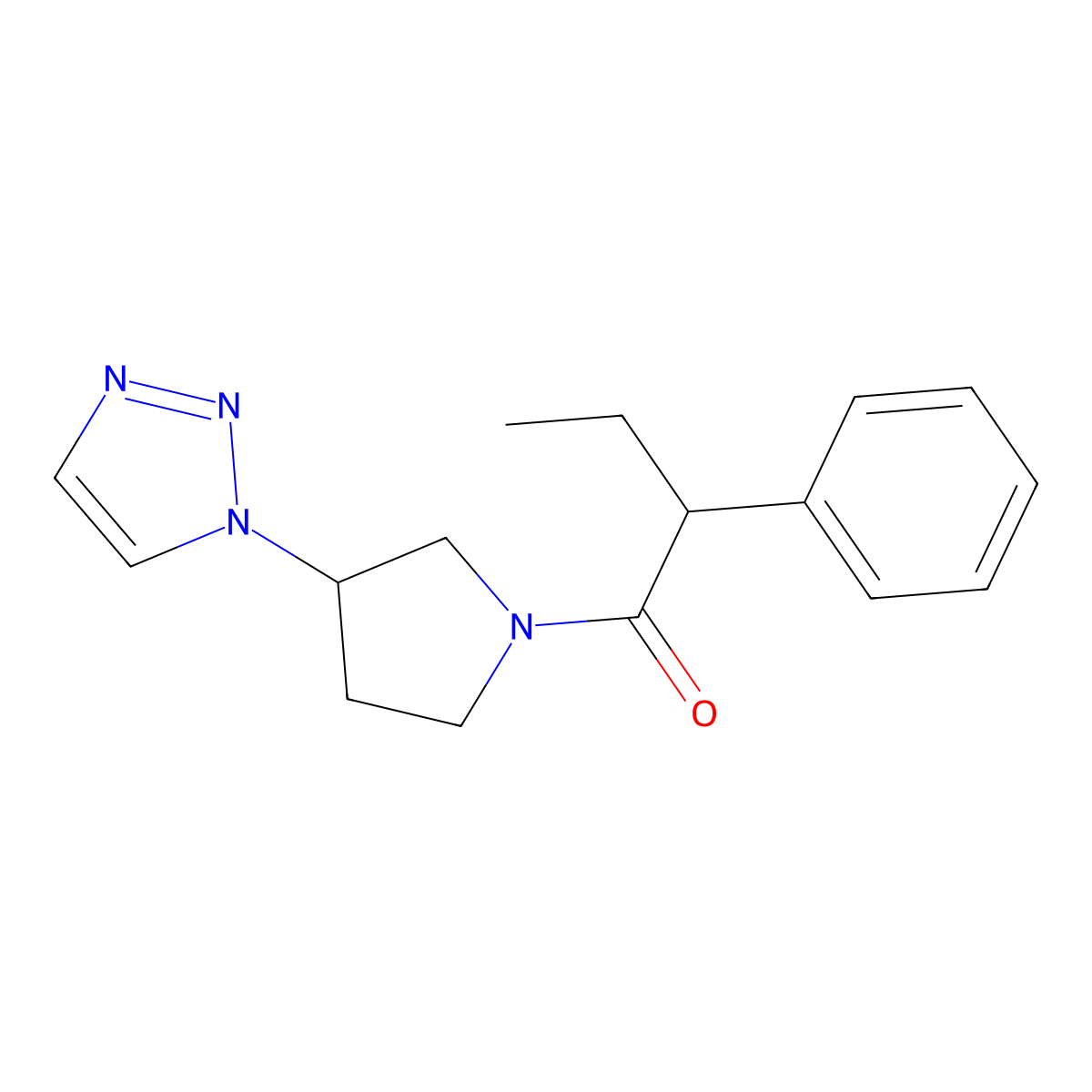 1-(3-(1H-1,2,3-triazol-1-yl)pyrrolidin-1-yl)-2-phenylbutan-1-one molecular structure, CAS 1798517-44-8
