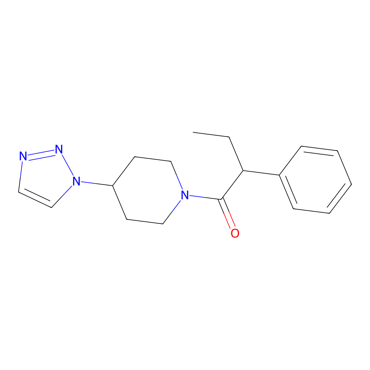 1-(4-(1H-1,2,3-triazol-1-yl)piperidin-1-yl)-2-phenylbutan-1-one molecular structure, CAS 1798519-44-4