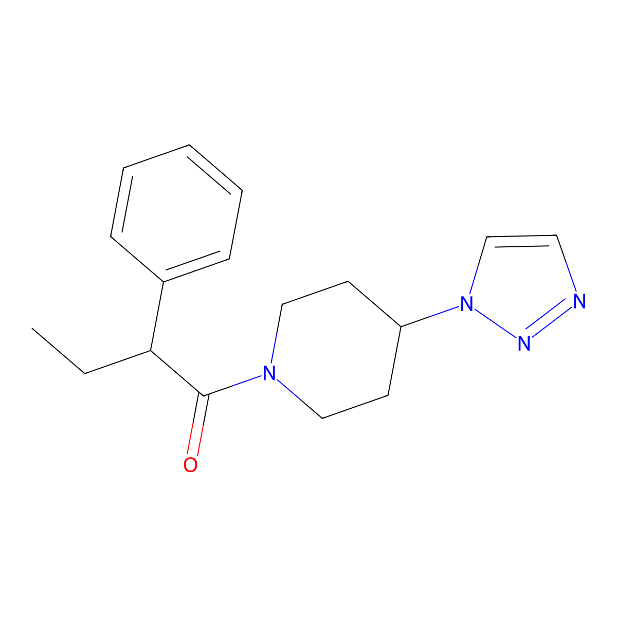 1-(4-(1H-1,2,3-triazol-1-yl)piperidin-1-yl)-2-phenylbutan-1-one molecular structure, CAS 1798519-44-4