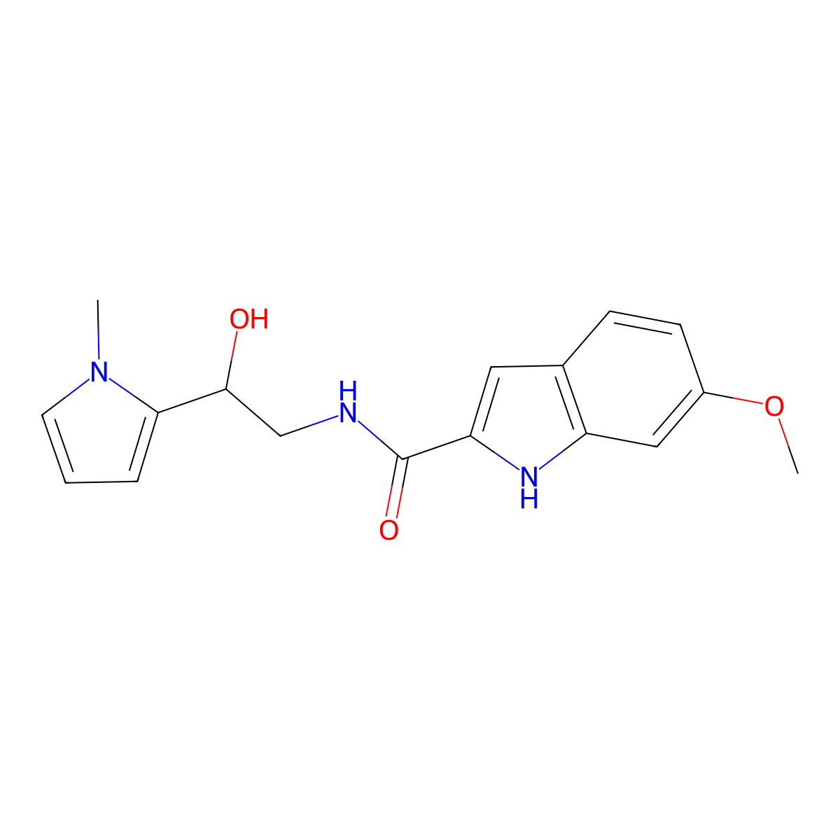 N-[2-hydroxy-2-(1-methyl-1H-pyrrol-2-yl)ethyl]-6-methoxy-1H-indole-2-carboxamide molecular structure, CAS 1798522-88-9