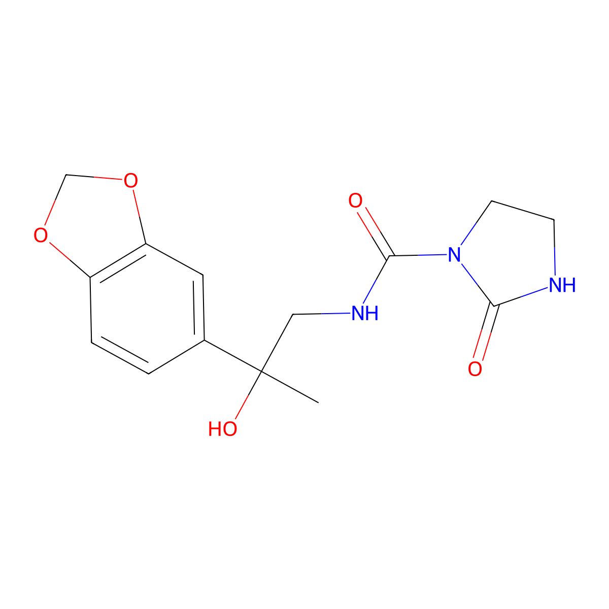N-(2-(benzo[d][1,3]dioxol-5-yl)-2-hydroxypropyl)-2-oxoimidazolidine-1-carboxamide molecular structure, CAS 1798523-12-2