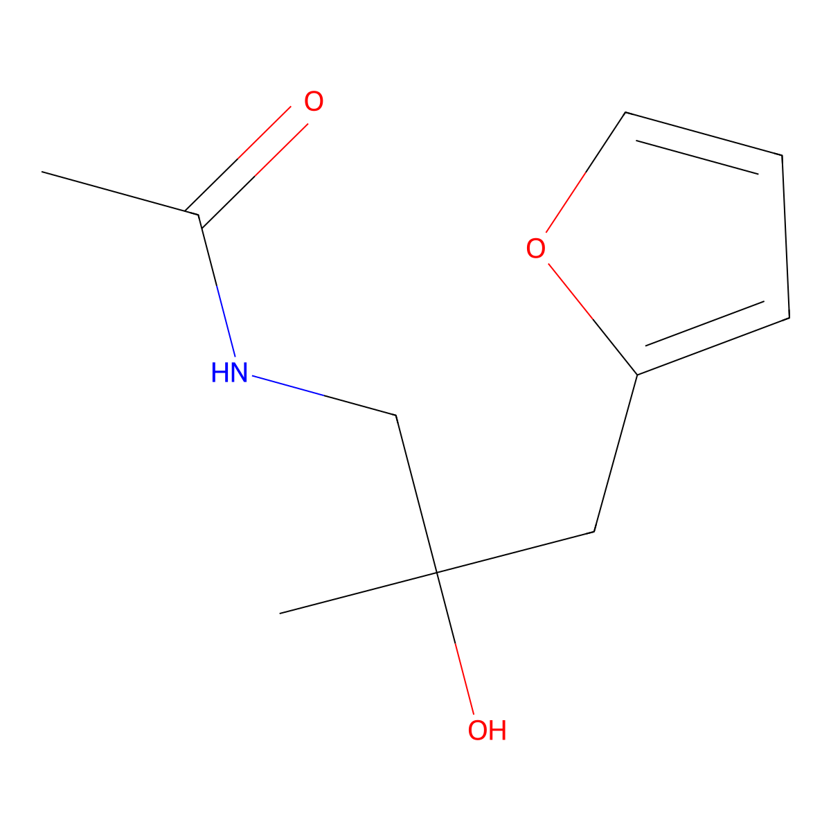 N-[3-(furan-2-yl)-2-hydroxy-2-methylpropyl]acetamide molecular structure, CAS 1798523-15-5