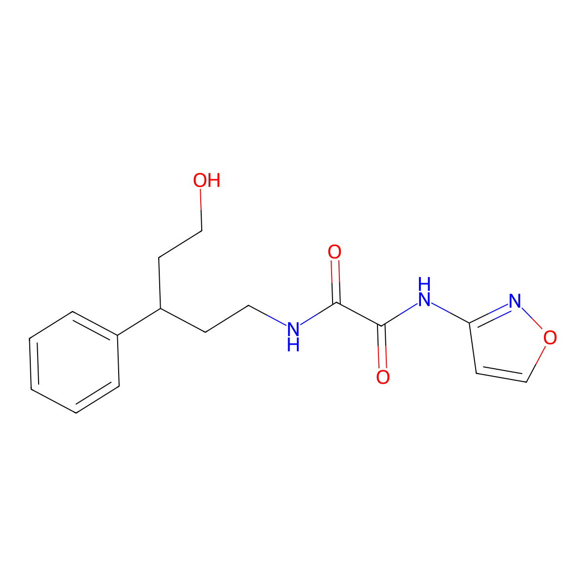 N1-(5-hydroxy-3-phenylpentyl)-N2-(isoxazol-3-yl)oxalamide molecular structure, CAS 1798523-72-4