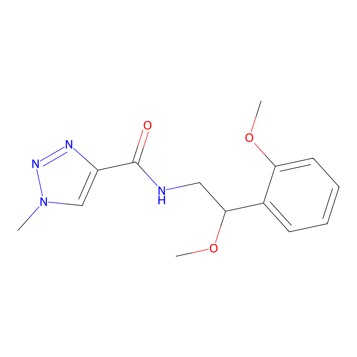 N-(2-methoxy-2-(2-methoxyphenyl)ethyl)-1-methyl-1H-1,2,3-triazole-4-carboxamide molecular structure, CAS 1798525-15-1